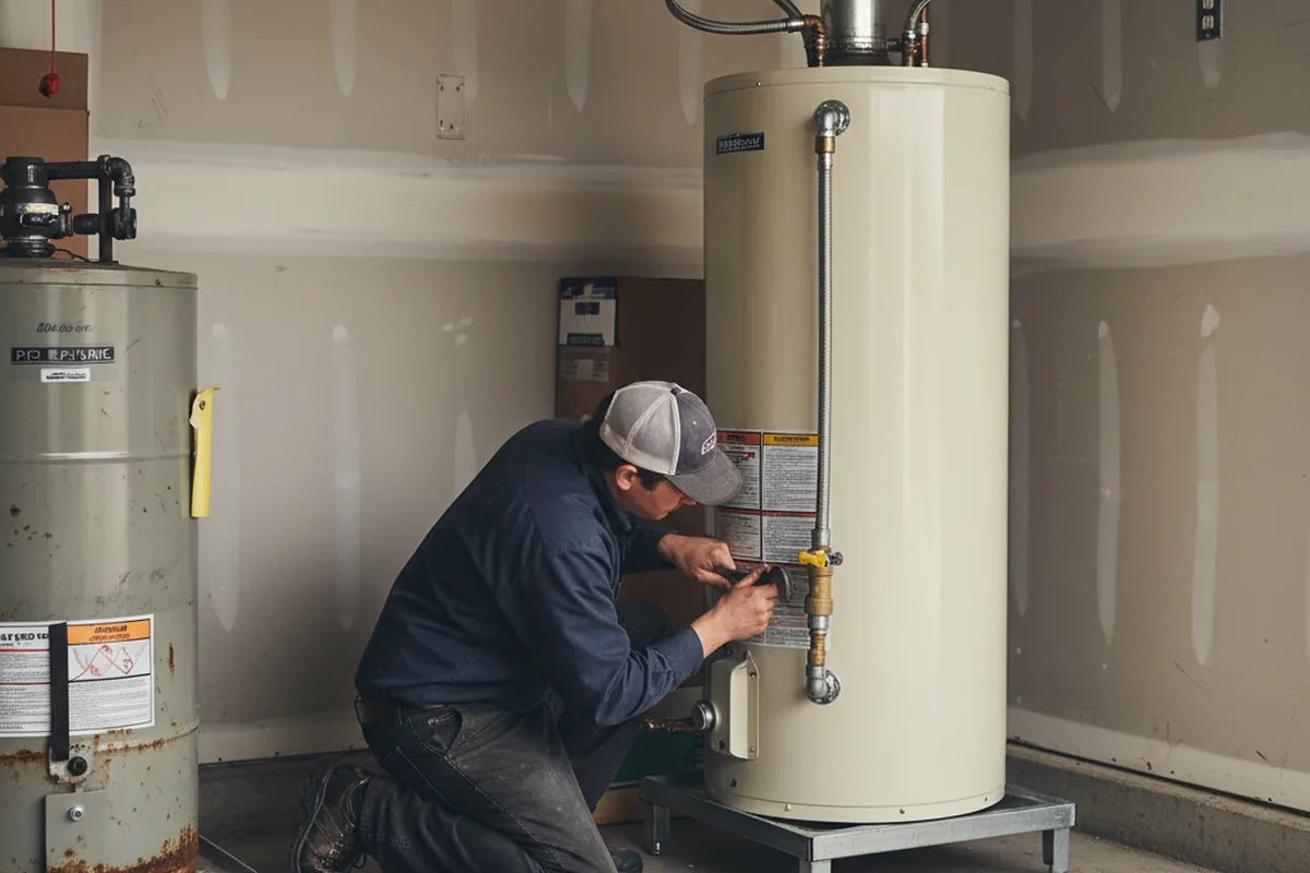 Water heater and shutoff valve replacement in Mc Clure
